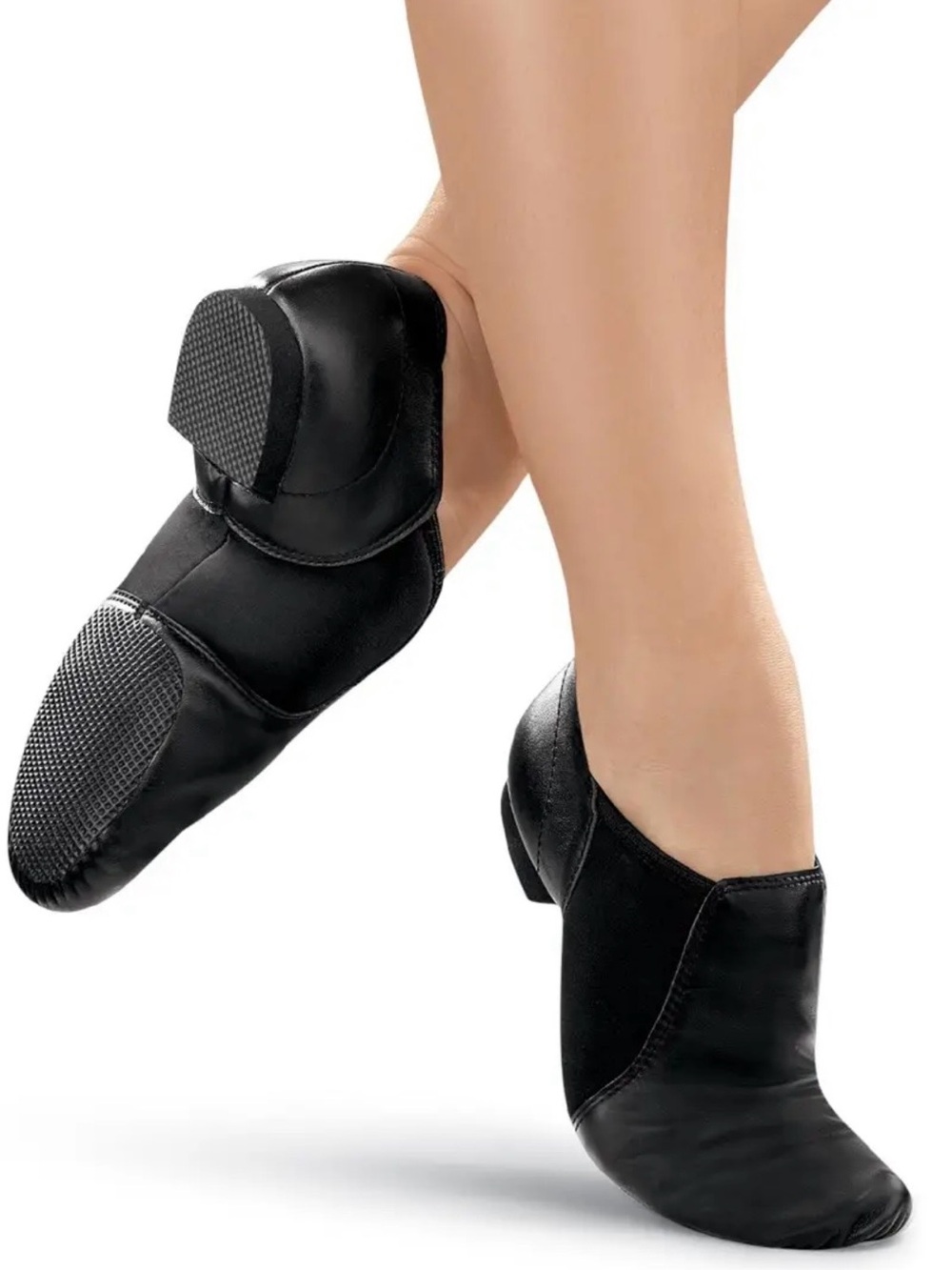 NEW in Box Capezio Black Split-Sole Leather Slip On Jazz Shoes Child 13 M or W